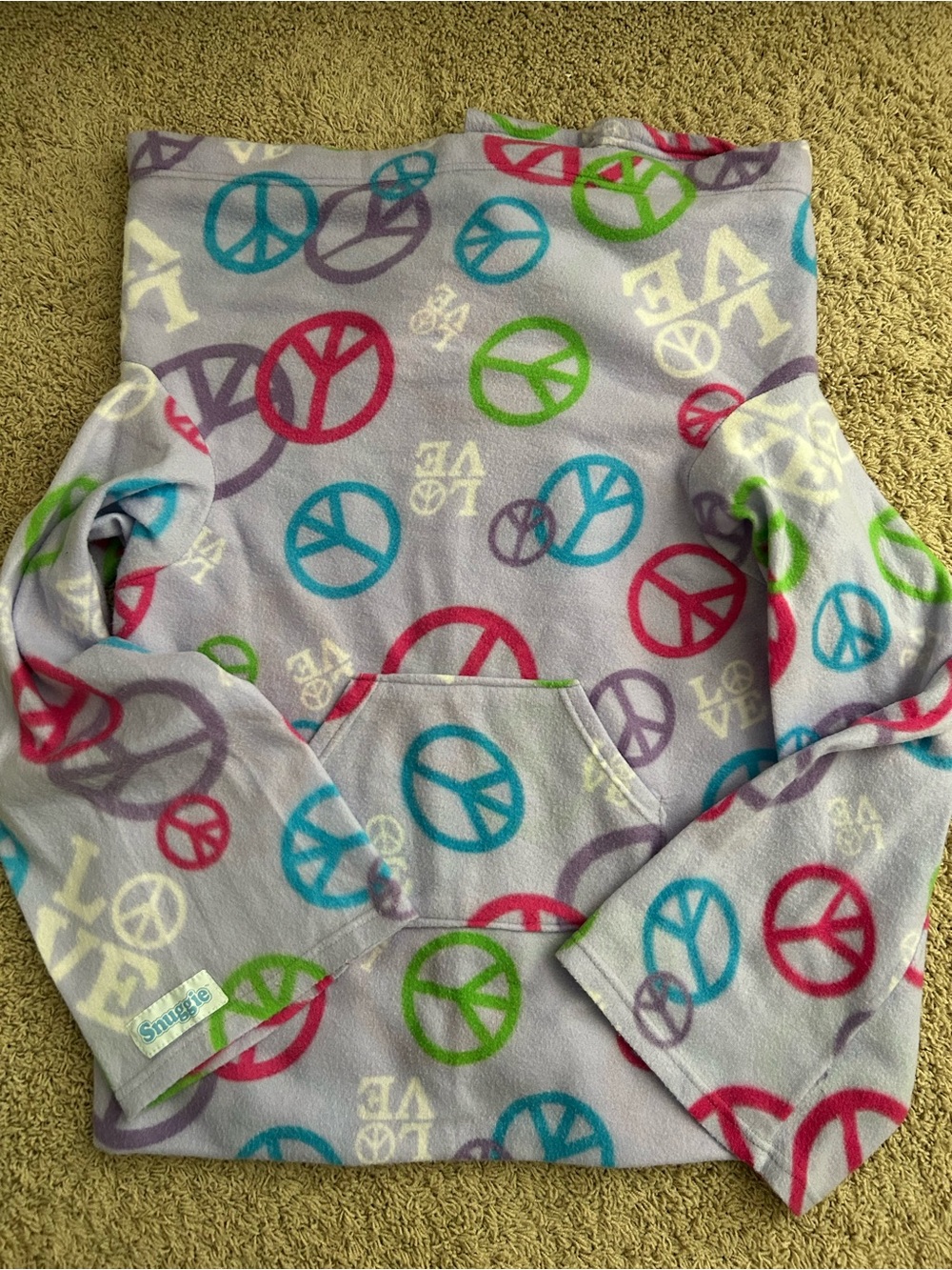 Snuggie Lavender Love & Peace Wearable Blanket w/ Pocket, As Seen On TV One Size